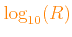 $ \color{orange}\log_{10}(R)$